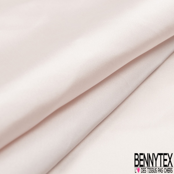Taffetas polyester uni blanc discret