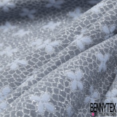 Polyamide élasthanne lingerie motif losange fantaisie gaufré pois lurex or ton sur ton mandarine