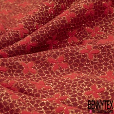 Polyamide élasthanne lingerie motif trèfle 4 feuilles glace arctique lavande lurex argent