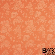 Polyamide élasthanne lingerie motif floral baroque passion pomme à la cannelle