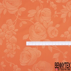 Polyamide élasthanne lingerie motif floral baroque passion pomme à la cannelle