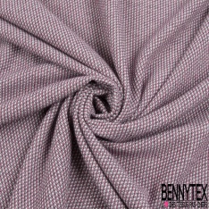 Milano jacquard coton viscose motif floral tropical ton amande sauge rose fond blanc discret