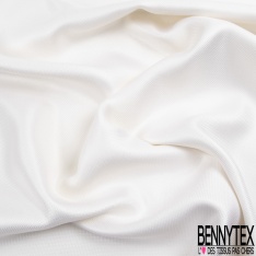 Natté de soie effet carbone teint uni blanc naturel