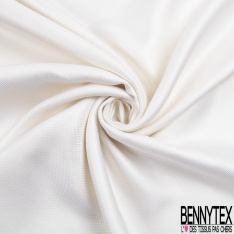 Natté de soie effet carbone teint uni blanc naturel