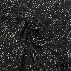 Satin de soie élasthanne imprimé floral cachemire vintage fond huile d'amande