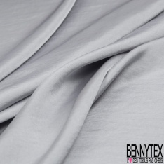 Satinette polyester froissée uni rose blush