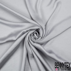 Satinette polyester froissée uni rose blush