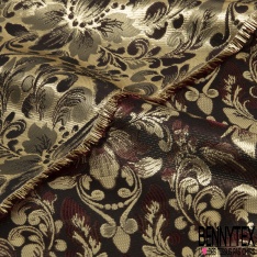 Jacquard motif fleur de lys baroque rton argent bleu roi