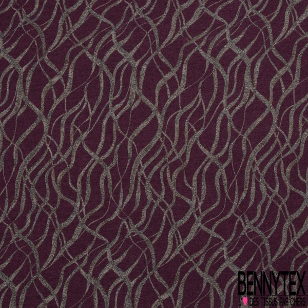 Jacquard coton motif papier peint rétro multicolore fond noir