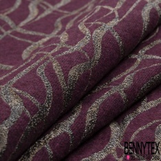 Jacquard coton motif papier peint rétro multicolore fond noir