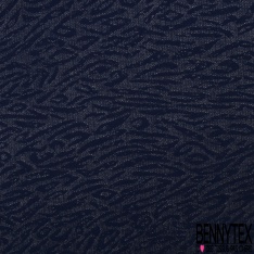 Coupon 3m Dentelle résille coton polyamide élasthanne gros chevron marine noir