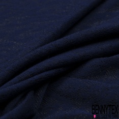 Coupon 3m Dentelle résille coton polyamide élasthanne gros chevron marine noir