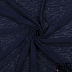 Coupon 3m Dentelle résille coton polyamide élasthanne gros chevron marine noir