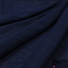 Coupon 3m Dentelle résille coton polyamide élasthanne gros chevron marine noir