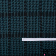 Milano jacquard coton polyester recyclé motif cachemire mandarine noir lurex or fond blanc cassé