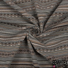 Milano jacquard polyester polyamide motif quadrillage noir fond cerise