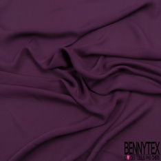 Mousseline de soie georgette uni violet morcelé