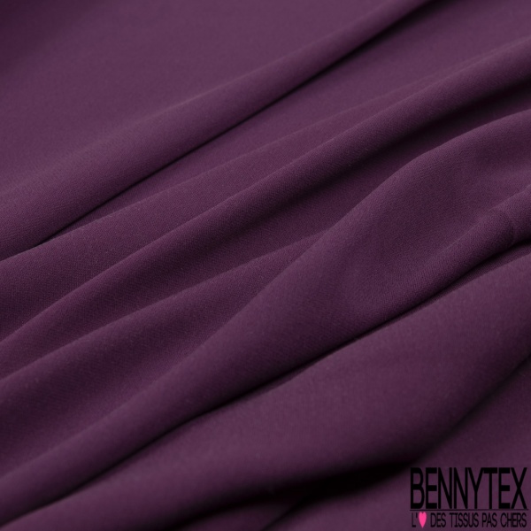 Mousseline de soie georgette uni violet morcelé