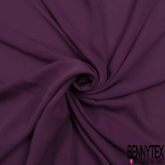 Mousseline de soie georgette uni violet morcelé