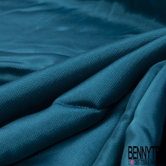 Jacquard viscose laine uni bleu moyen