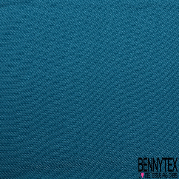 Jacquard viscose laine uni bleu moyen
