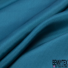 Jacquard viscose laine uni bleu moyen