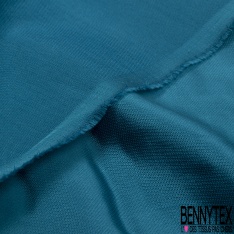 Jacquard viscose laine uni bleu moyen