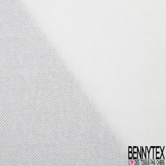 Molleton bouclette polyester coton or blanc brillant petite laize