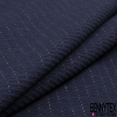 Milano jacquard coton motif rayure fantaisie horizontale cellier vieux rose bleu impérial