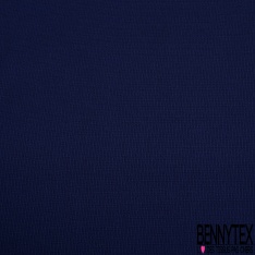 Jacquard viscose laine uni bleu moyen