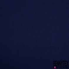 Jacquard viscose laine uni bleu moyen