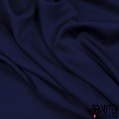 Jacquard viscose laine uni bleu moyen