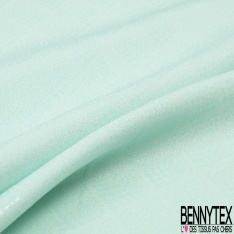 Jacquard viscose polyamide métal motif pied de poule ton sur ton poudre verte aqua