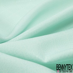 Jacquard viscose polyamide métal motif pied de poule ton sur ton poudre verte aqua