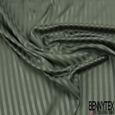Satin de soie élasthanne imprimé fine rayure verticale gris charbon aurore