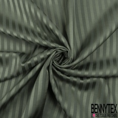 Satin de soie élasthanne imprimé fine rayure verticale gris charbon aurore