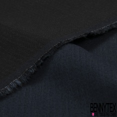 Coupon 3m stretch viscose élasthanne tailleur pantalon double face noir plumetis souris dos souris