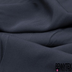 Crêpe Georgette viscose imprimé floral Fond Bleu