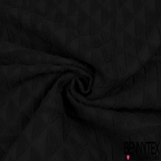 Jacquard de Laine Tissé Teint motif Sinusoïdale Fantaisie ton Indigo noir
