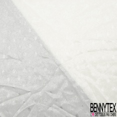 Satinette jacquard de soie imprimé mosaïque ton sur ton noir