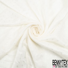 Satinette jacquard de soie imprimé mosaïque ton sur ton noir