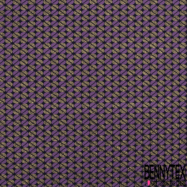 Polyamide élasthanne lingerie motif grain de café allure fond sable lurex argent