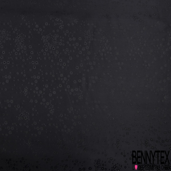 Doublure bemberg viscose imprimé mini étoile ton sur ton noir