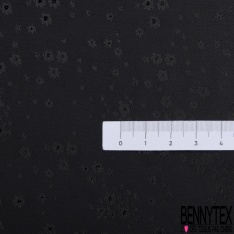 Doublure bemberg viscose imprimé mini étoile ton sur ton noir