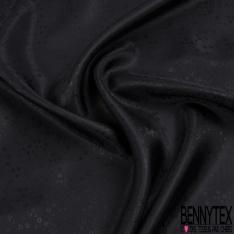 Doublure bemberg viscose imprimé mini étoile ton sur ton noir