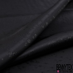 Doublure bemberg viscose imprimé mini étoile ton sur ton noir