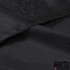 Doublure bemberg viscose imprimé mini étoile ton sur ton noir