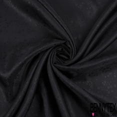 Doublure bemberg viscose imprimé mini étoile ton sur ton noir