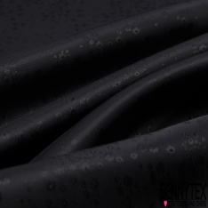 Doublure bemberg viscose imprimé mini étoile ton sur ton noir