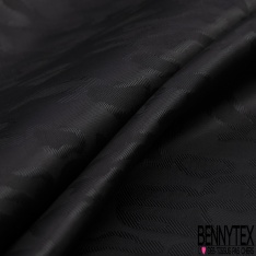 Doublure bemberg viscose imprimé mini étoile ton sur ton noir